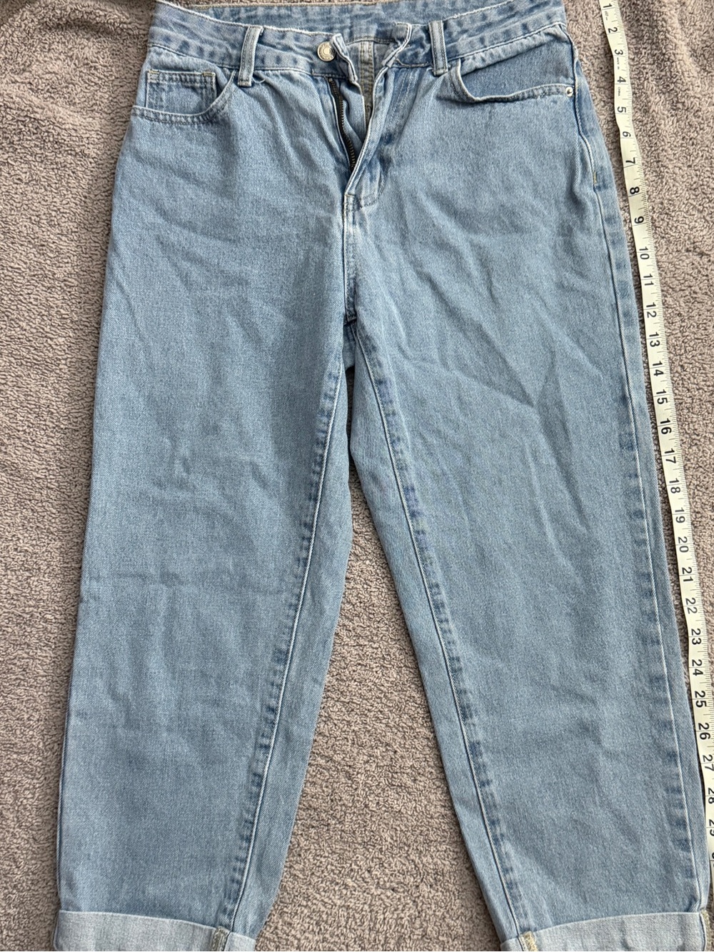 SHEIN Light Blue Denim Relaxed Jeans